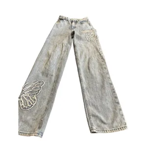 Pacsun Butterfly Patch Women’s '90s Boyfriend Jeans, Size 26, Short Length. thumbnail 2