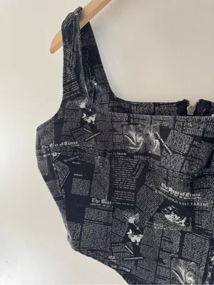 Reformation‎ Jeans Raya Style Zine Denim Bustier Top thumbnail 5