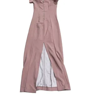 Zara Off-The-Shoulder Bodycon Midi Dress Powder Pink XS Party Cocktail Formal thumbnail 8
