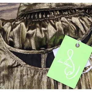 NWT Sam Edelman Womens Plisse Waist Mini Dress Tie 89H505-S4 Gold Yellow 4 thumbnail 7