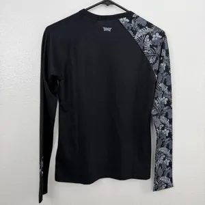 PXG Shirt Womens XS Black Floral Aloha Sleeve Raglan Crew Neck Golf Top Casual thumbnail 5