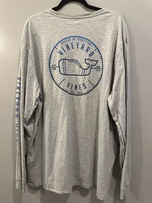 Vineyard Vines Football Long Sleeve Pocket Tee thumbnail 2