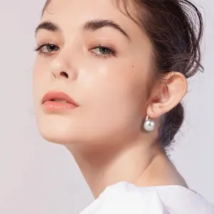 New Fashion Simple Grey Pearl Dangle Drop Earrings For Women thumbnail 4