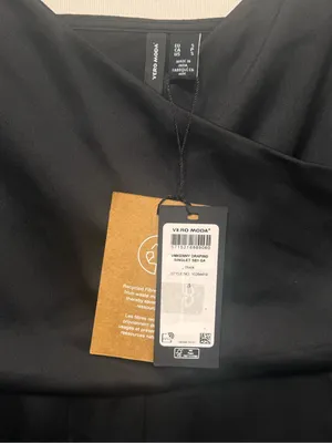Vero Moda Black Strappy Wrap Top with a High-Low Hem. thumbnail 5