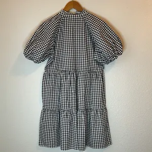 100% Cotton Gingham Dress Black thumbnail 4