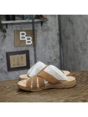 NWT Easy Spirit Melinna Womens Strappy Slip On Sandal SEMELINNA3 Medium Brown 7M thumbnail 14