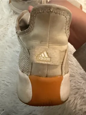 Adidas Cloudfoam Knit Sneakers Beige Gum Sole Women's US 9.5 thumbnail 3