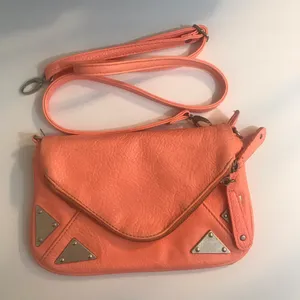 Free People small crossbody coral color thumbnail 1