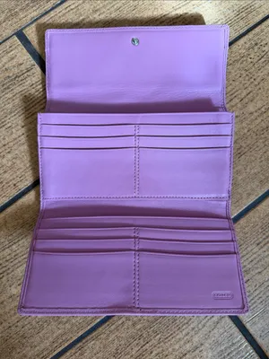 Coach Madison Gathered Leather Continental Wallet Pink Blush Long Wallet thumbnail 3