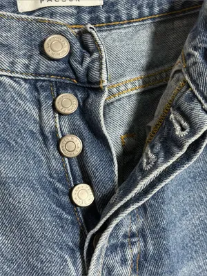 Pacsun Women Streetwear High-Rise‎ Straight Distressed Blue Denim Jeans size 26 thumbnail 5