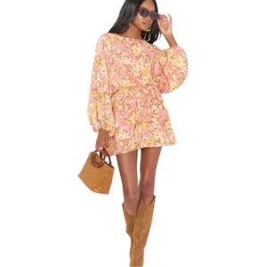 Show Me Your Mumu Larissa Dress In Pretty Poppy thumbnail 4