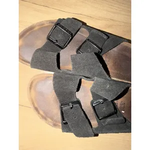 BIRKENSTOCK ARIZONA BLACK SUEDE 2 Buckle Sz 38 US L 8 C thumbnail 7