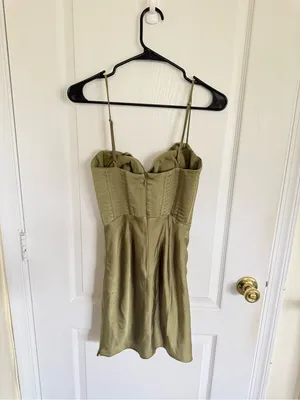 House of CB Myrna Mini Dress in Olive (ALTERED) thumbnail 3
