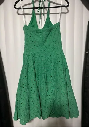 My Michelle green halter style dress, 100% cotton thumbnail 6