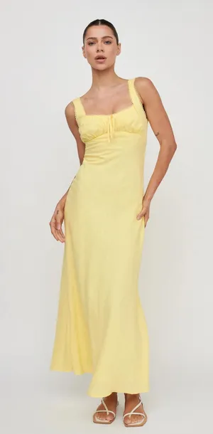 Saints + Secrets Yellow Spring Maxi Dress thumbnail 1