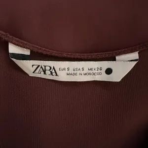 Zara One-Shoulder Maroon Dress thumbnail 6