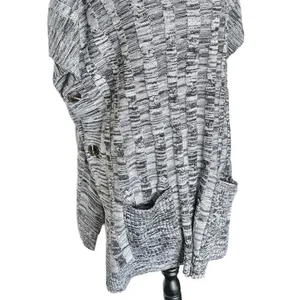 Poncho Sweater Oversized Knit Turtleneck Chunky One Size Cozy Fall Winter thumbnail 5