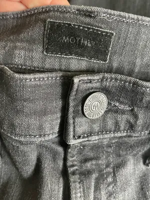Mother Denim Black High Waisted Rider Ankle In Not Guilty Size 26 thumbnail 7