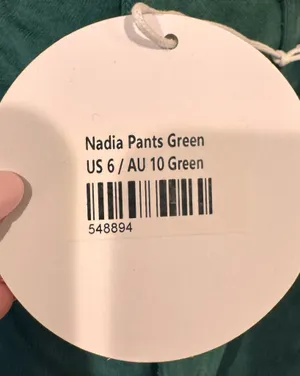 NWT Princess Polly Dark Green Nadia Corduroy Pants Flare Leg High Waist Rise 6 thumbnail 7