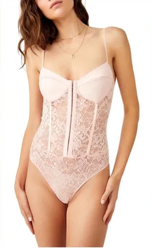 Free People Night Rhythm Lace Bodysuit thumbnail 1
