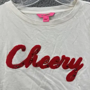 NWOT Lilly‎ Pulitzer Rami Ruby Red Cheery Sweatshirt Beach Preppy Women's Small thumbnail 2