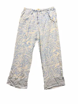 Maaji Wide Leg Pajama Set Size Small Blue and White Print thumbnail 5