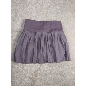 Quince Women Court Sport Pleated Tennis‎ Mini Skirt Moonlit Gray Xs thumbnail 5