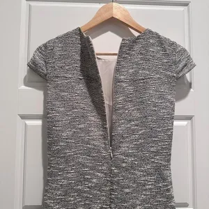 J.Crew Tweed Belted Short Sleeve Knee Length Dress 4‎ Gray Workwear Capsule thumbnail 5