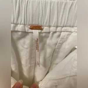 Free People White  Drawstring Pants thumbnail 7