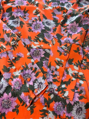 Free‎ People Coral Dress with Purple Floral Print thumbnail 10