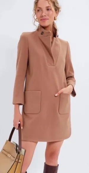 Tuckernuck Emerson coat dress Size Medium Tan Elbow Patch thumbnail 1