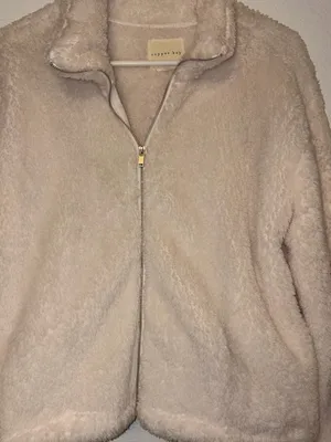 Copper Key Cream Sherpa Fleece Full Zip Jacket Medium thumbnail 9