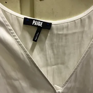 Paige medium white silky front button blouse thumbnail 3