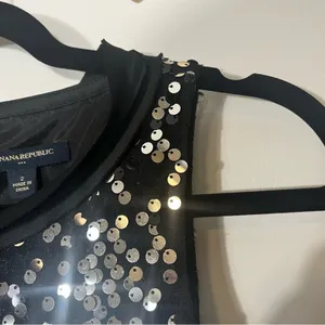 Banana Republic Black Sequin Dress Size‎ 2 thumbnail 4