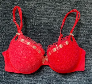 Victoria's Secret Pink Lace Demi Bra with Ribbon Detail thumbnail 1
