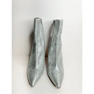 BP Ankle Booties Size 8.5 Athenna Crystal Pointed Toe High‎ Heel Boots thumbnail 5