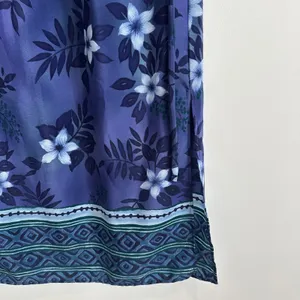 California Concepts Blue Floral Spaghetti Strap Midi Dress Women’s 14 Tie Back thumbnail 2
