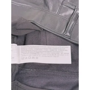 Abercrombie & Fitch Curve Love Vegan Leather Dad Shorts Size 32 Black Biker Moto thumbnail 10