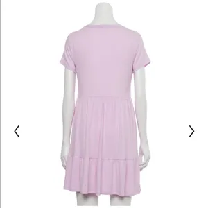 Lily Rose Women's Size Small T-Shirt‎ Dress Crewneck Short Sleeve Ribbed Tiered thumbnail 2