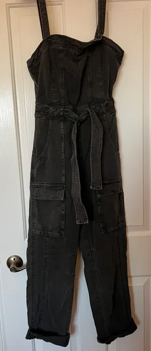 Free People Denim Romper thumbnail 1