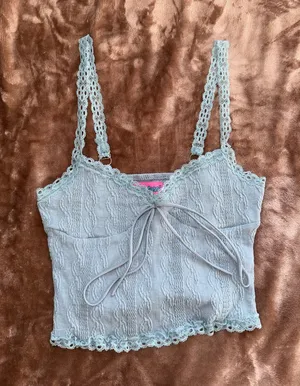 Edikted Blue Lace Top thumbnail 1