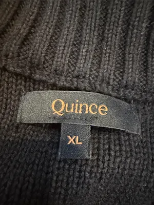 Quince Black 100% Cotton Button-Front Cropped Cardigan Size XL - C30-126 thumbnail 3