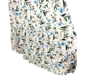 American Eagle Outfitters Pink Floral Tiered Boho Off Shoulder Maxi Dress Size M thumbnail 5