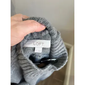 LOFT Mock Neck‎ Ribbed Knit Sweater Minimalist Classic NWT Size Small thumbnail 8