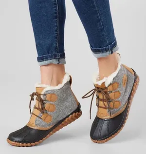 Sorel Out N About Plus Fleece Quarry Waterproof Duck Ankle Boots Size 7.5 thumbnail 1
