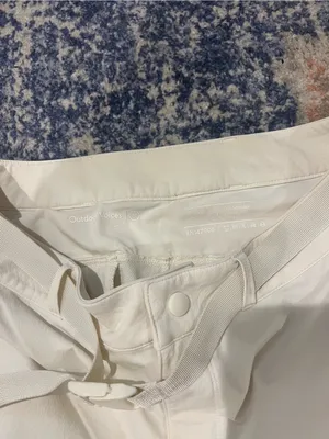 Women’s White Cargo Pants with Belt thumbnail 2