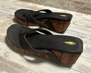 Volitale Platform Sandal Women’s Size 10 Brown Leather thumbnail 1