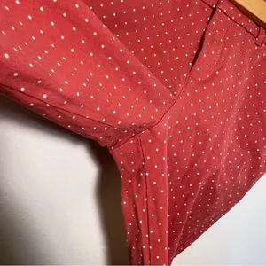 Old Navy Women's Size 6 Pixie High Rise Ankle Pant Gooseberry Red Pink Polka Dot thumbnail 6