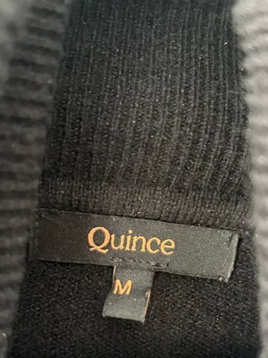Quince Mongolian Cashmere Black Turtle Neck Sweater Dress Knit Quiet Luxury Cozy thumbnail 7