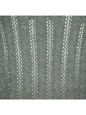 Y2K VTG American Eagle Gray Open-Knit Sweater Womens S Cotton Wool Blend Scoop N thumbnail 6